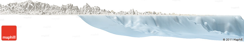 Shaded Relief Horizon Map of Eastern, lighten