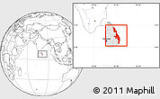 Blank Location Map of Eastern, highlighted country