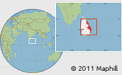 Savanna Style Location Map of Eastern, highlighted country