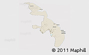 Shaded Relief Panoramic Map of Eastern, cropped outside