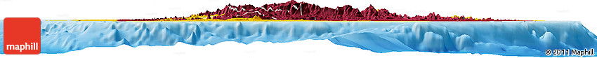 Flag Horizon Map of Sri Lanka, single color outside, shaded relief sea, flag centered