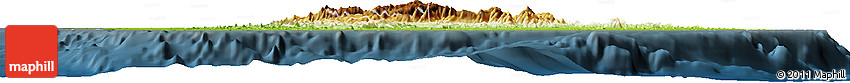 Physical Horizon Map of Sri Lanka, darken