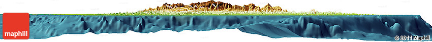 Physical Horizon Map of Sri Lanka, satellite outside
