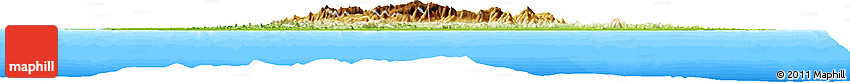Physical Horizon Map of Sri Lanka, single color outside, bathymetry sea