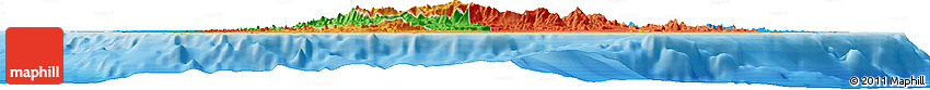Political Horizon Map of Sri Lanka, single color outside