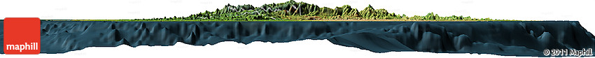 Satellite Horizon Map of Sri Lanka, darken