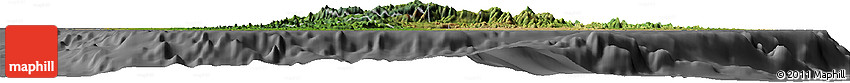 Satellite Horizon Map of Sri Lanka, desaturated
