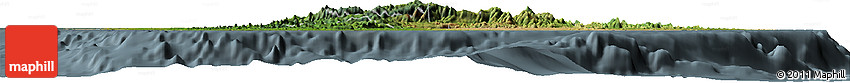Satellite Horizon Map of Sri Lanka, semi-desaturated
