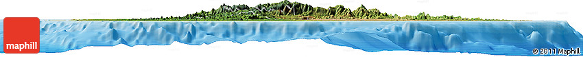 Satellite Horizon Map of Sri Lanka, single color outside, bathymetry sea, shaded relief sea