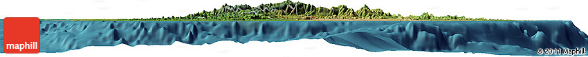 Satellite Horizon Map of Sri Lanka, single color outside