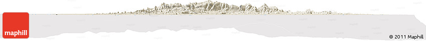 Shaded Relief Horizon Map of Sri Lanka, cropped outside