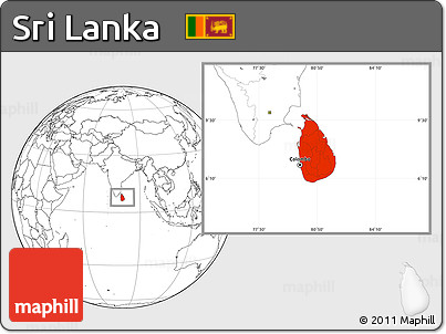 Blank Location Map of Sri Lanka