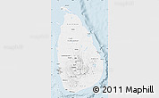 Classic Style Map of Sri Lanka, single color outside