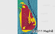Flag Map of Sri Lanka, satellite outside, flag centered