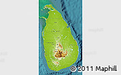 Physical Map of Sri Lanka, satellite outside