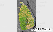 Satellite Map of Sri Lanka, desaturated
