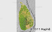 Satellite Map of Sri Lanka, lighten, desaturated