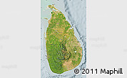 Satellite Map of Sri Lanka, lighten