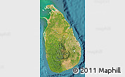 Satellite Map of Sri Lanka, political outside, satellite sea
