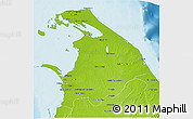 Physical 3D Map of Northern