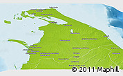 Physical Panoramic Map of Northern