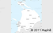 Silver Style Simple Map of Northern