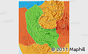 Political 3D Map of Sabaragamuwa