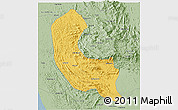Savanna Style 3D Map of Sabaragamuwa