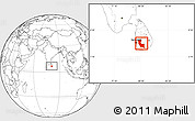 Blank Location Map of Sabaragamuwa
