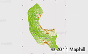 Physical Map of Sabaragamuwa, cropped outside
