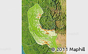 Physical Map of Sabaragamuwa, satellite outside