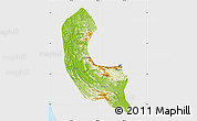 Physical Map of Sabaragamuwa, single color outside