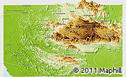 Physical Panoramic Map of Sabaragamuwa