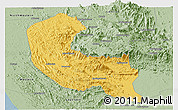 Savanna Style Panoramic Map of Sabaragamuwa