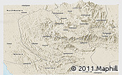 Shaded Relief Panoramic Map of Sabaragamuwa
