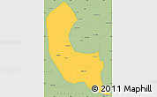 Savanna Style Simple Map of Sabaragamuwa
