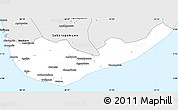 Silver Style Simple Map of Southern