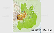 Physical 3D Map of Uva, lighten