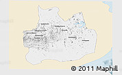 Classic Style Panoramic Map of Uva, single color outside