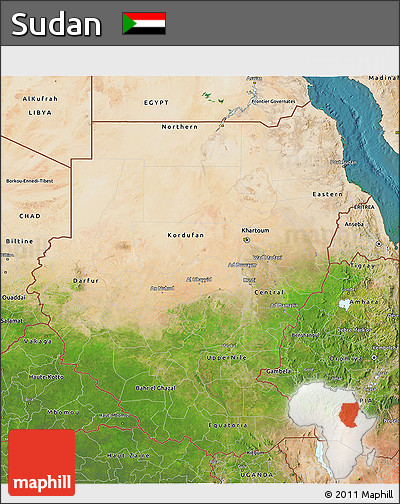 Satellite 3D Map of Sudan