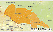 Political Shades 3D Map of Bahr el Ghazal, physical outside