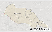Shaded Relief 3D Map of Bahr el Ghazal, lighten, semi-desaturated