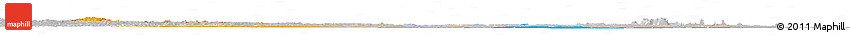 Political Horizon Map of Bahr El Ghazal, lighten, desaturated