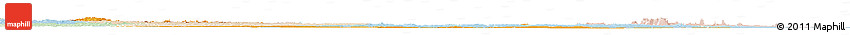 Political Shades Horizon Map of Bahr El Ghazal, lighten