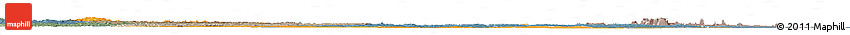 Political Shades Horizon Map of Bahr El Ghazal, semi-desaturated
