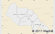 Classic Style Map of Bahr el Ghazal, single color outside
