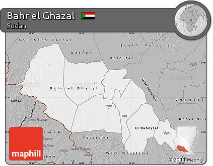 Gray Map of Bahr El Ghazal