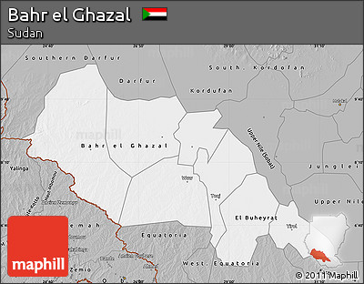 Gray Map of Bahr El Ghazal