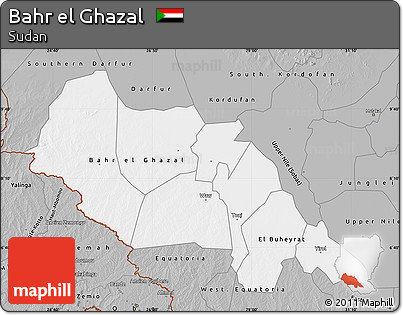 Gray Map of Bahr El Ghazal