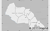Gray Map of Bahr el Ghazal, single color outside